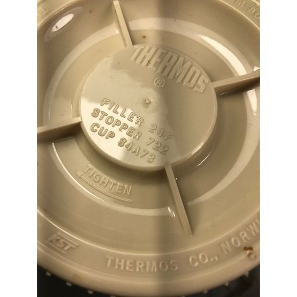 King-Seeley Tartan Thermos Lunch Bottle Cup Mustard Yellow Set Vintage - Picture 7 of 12